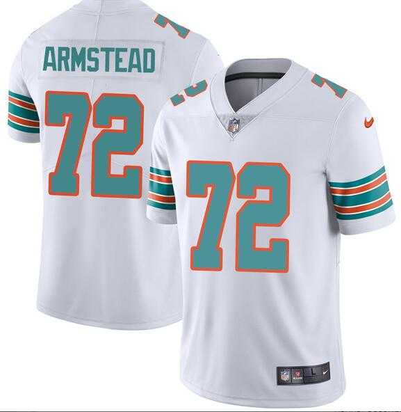 Nike Dolphins Men & Women & Youth 72 Terron Armstead White Throwback Vapor Limited Jersey,We sell and wholesale Nike Dolphins Men & Women & Youth 72 Terron Armstead White Throwback Vapor Limited Jersey on line form chian!